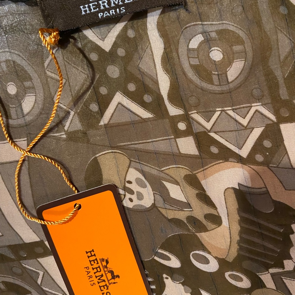 Hermes Zabavushka" Silk Shawl by Eugenia Miroschnichenko. - Picture 2 of 7